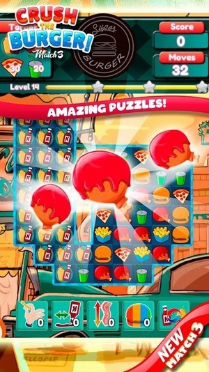 crush the burger（粉碎汉堡豪华三消）