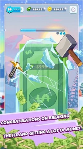 Tap Money: Crush Ice Cube