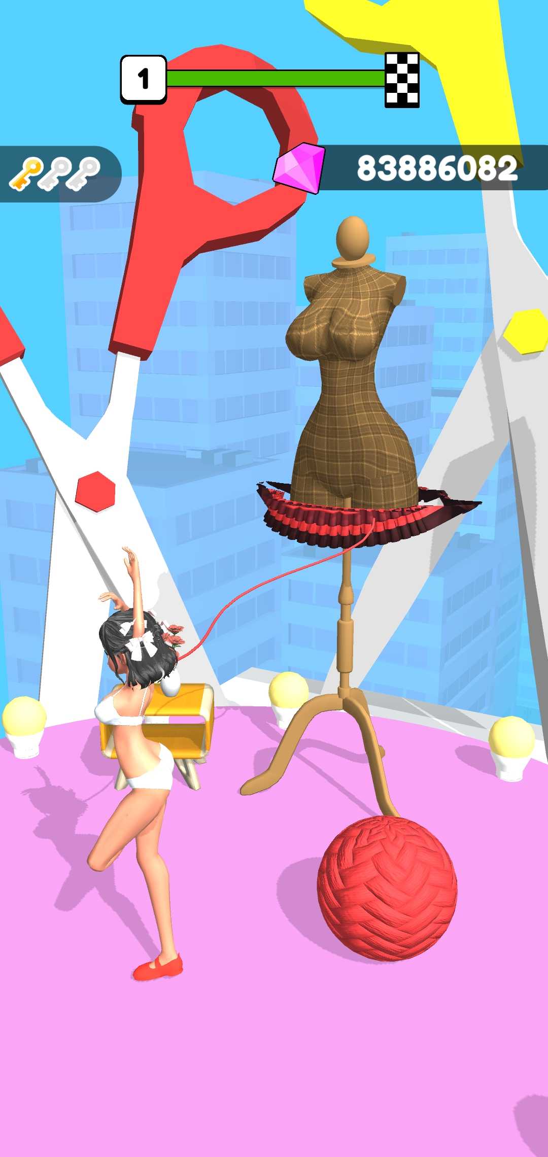 小姐姐衣服开线了