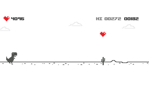 恐龙跳一跳小游戏