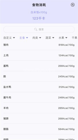 食物热量计算器