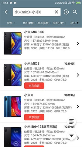 性能排行榜