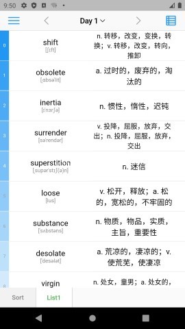 list背单词iOS平板