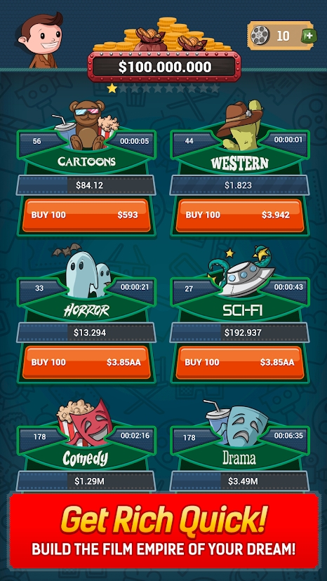 Idle Film Empire Clicker(放置电影帝国)