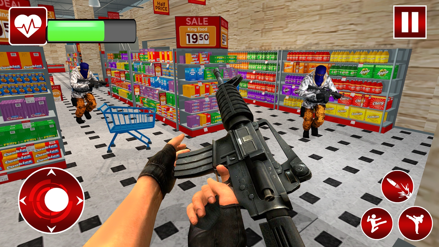 Super Market Robbery Mall shooting(真实市场枪击）