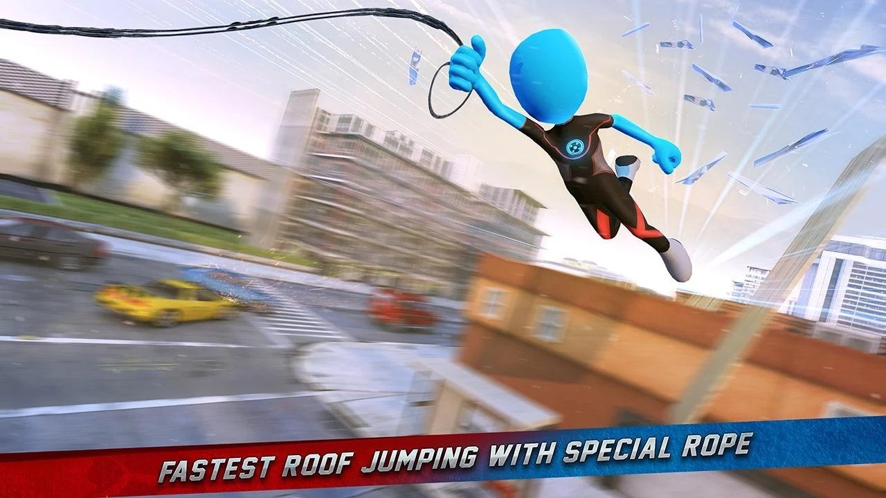 Stickman Ice Hero Crime City - Rope Hero(火柴冰英雄)