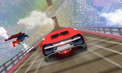rampcargtracingnewcarstuntsgames（超级英雄巨浪坡道）