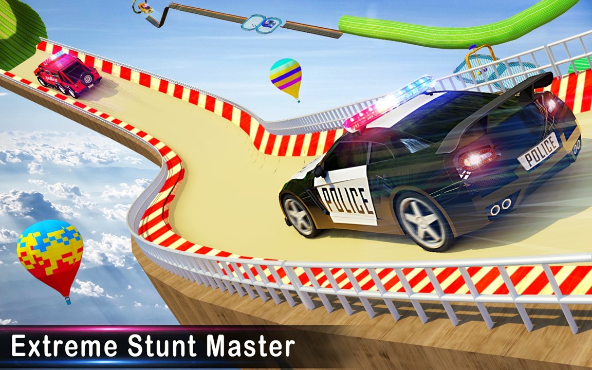 Police Car Ramp Stunts（警察坡道汽车特技）