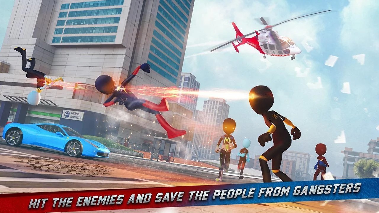 Stickman Ice Hero Crime City - Rope Hero(火柴冰英雄)