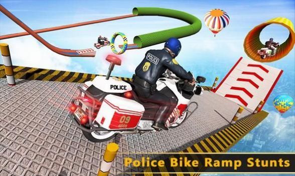 Police Bike Mega Ramp Stunts（警用摩托巨型坡道特技）