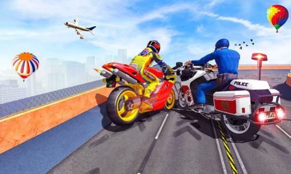 Police Bike Mega Ramp Stunts（警用摩托巨型坡道特技）