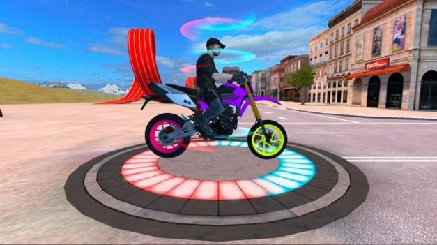 Motorcycle Stunt Ramps: Futuristic Teleport