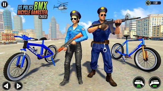us police bmx bicycle gangster chase