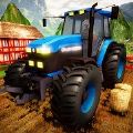 Heavy Duty Farm Tractor Driving: Thresher Machine