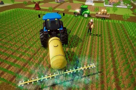 Heavy Duty Farm Tractor Driving: Thresher Machine