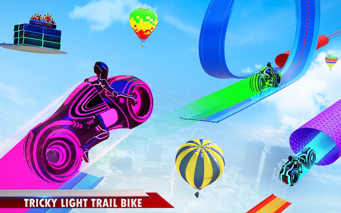 Light Bike Stunt（超级坡道摩托车）