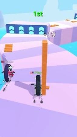 unicycle race(收集木板独轮车比赛)