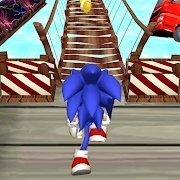Blue Fast Hedgehog : Runner Jungle Adventure