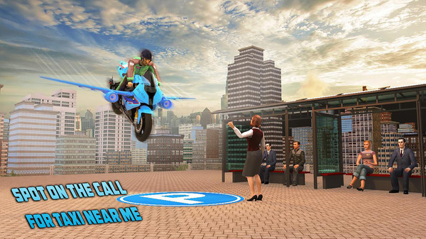 FlyingMotorbikeTaxiDrivingSimulatorGame2021飞行出租车驾驶