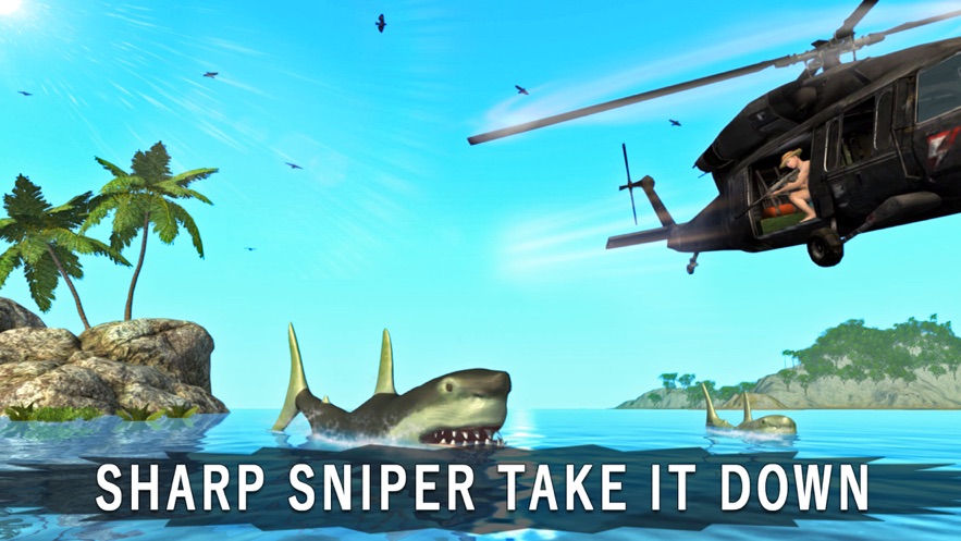 hungry shark sniper 3d（鲨鱼猎手3D）