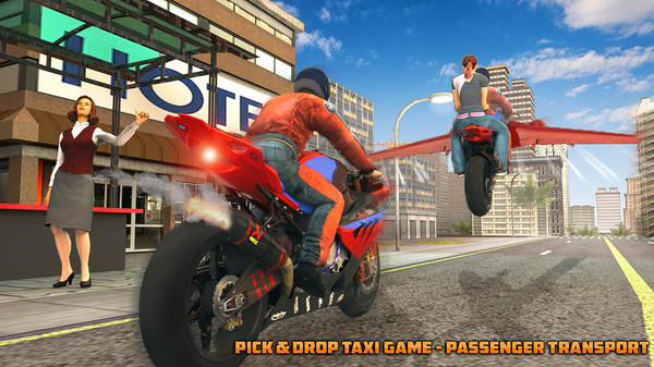 FlyingMotorbikeTaxiDrivingSimulatorGame2021飞行出租车驾驶