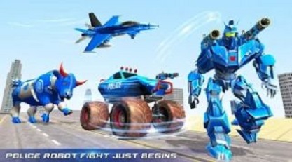 Us Police Monster Truck Robot（美国警察变形怪物卡车）