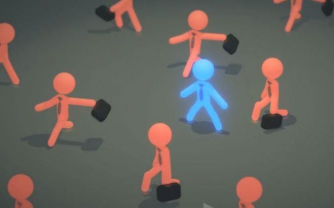 手绘火柴人格斗