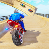 Police Bike Stunts Games（飞行特技摩托车赛）