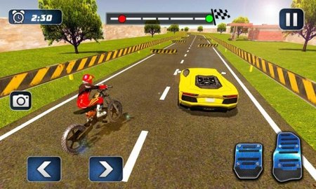 sportscarvsmotobikeriding（摩托车对决赛车）