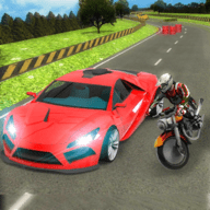 sportscarvsmotobikeriding（摩托车对决赛车）