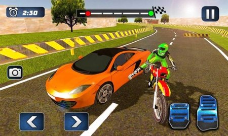 sportscarvsmotobikeriding（摩托车对决赛车）