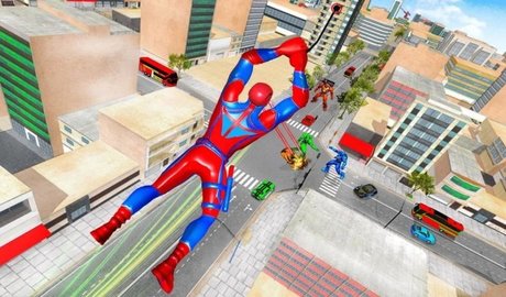 Flying Superhero Laser Robot（音速超人城市英雄）
