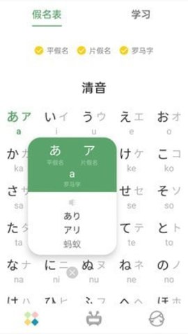 Japanese GG（日语五十音图）