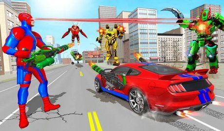 Flying Superhero Laser Robot（音速超人城市英雄）