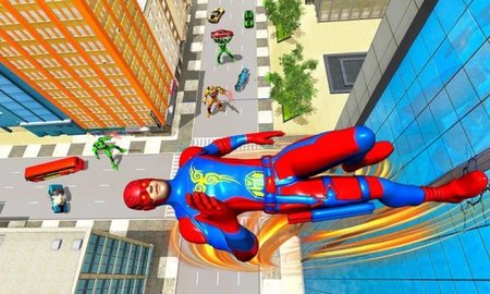 Flying Superhero Laser Robot（音速超人城市英雄）