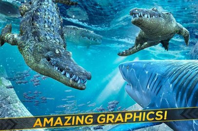 鲨鱼大战鳄鱼（Shark vs Crocodile Fight）
