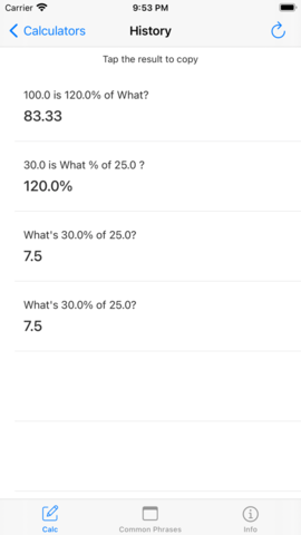 百分比计算器（%）