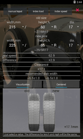 轮胎计算器（Tire size calculator）