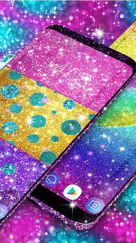 七彩闪光动态壁纸（Colorful glitter live wallpaper）