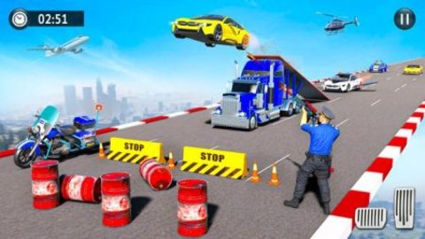 飞行警车特技（Flying Police Car Stunt Game）