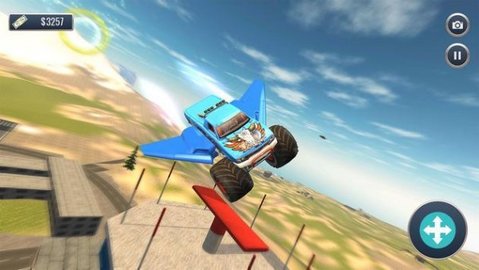 越野卡车飞行冲刺游戏 （Offroad Flying Monster Truck Driving）