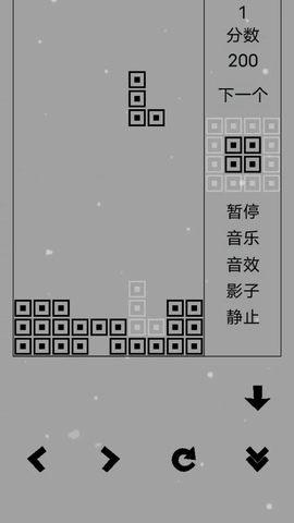 经典俄罗斯方块黑白版