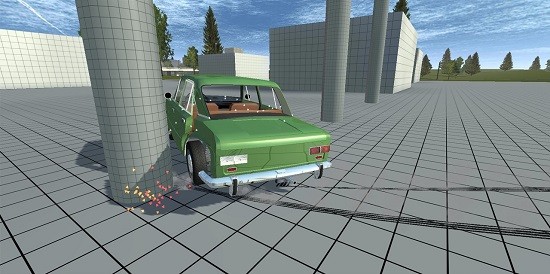 Simple Car Crash Physics Simulator Demo