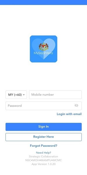 mysejahtera app(马来西亚健康码)