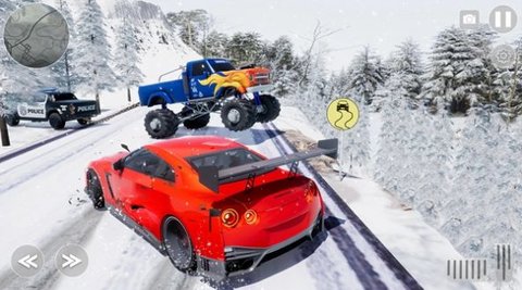 Car Crash : Icy Mountain Road