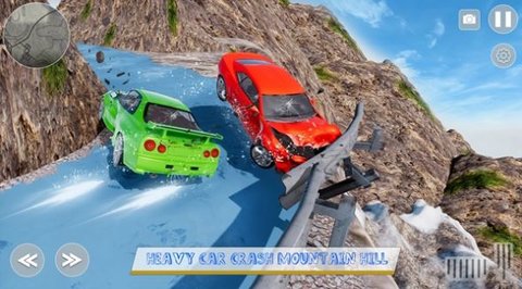 Car Crash : Icy Mountain Road