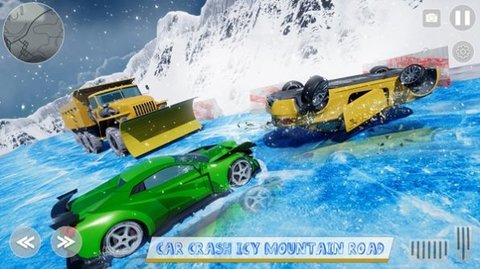 Car Crash : Icy Mountain Road