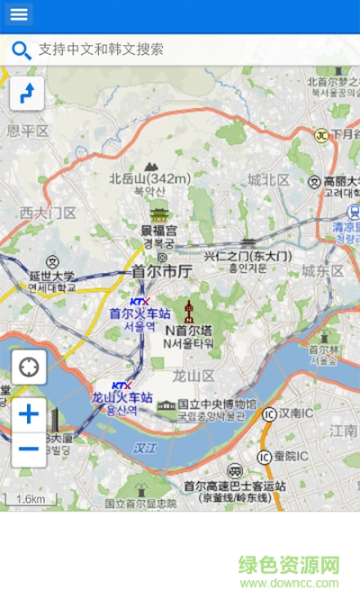 韩国中文地图