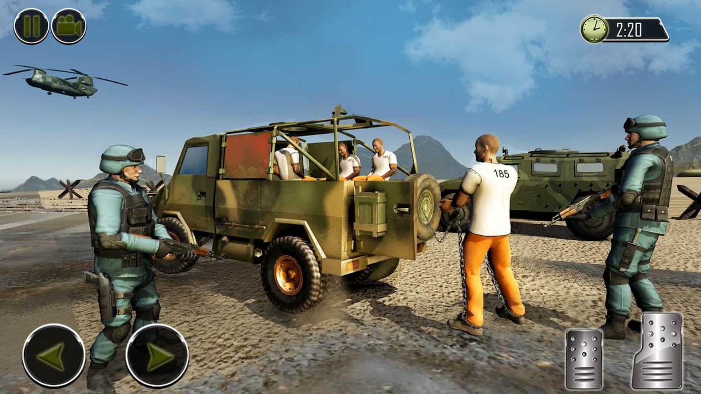 US Army Prisoner Transport: OffRoad Driving Games