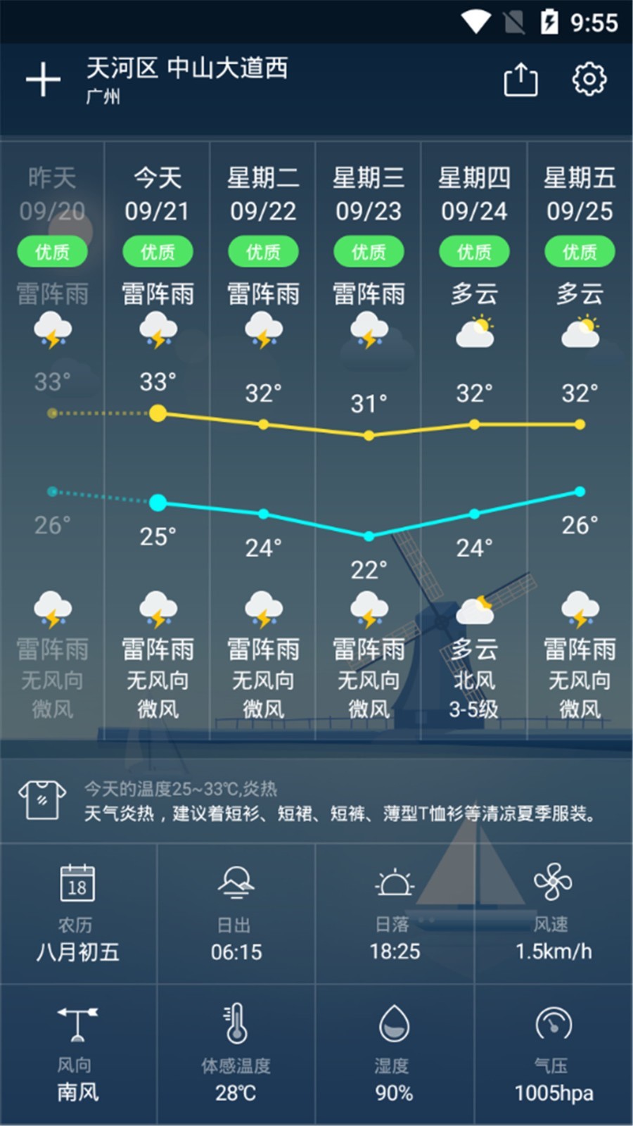 准时降雨天气预报